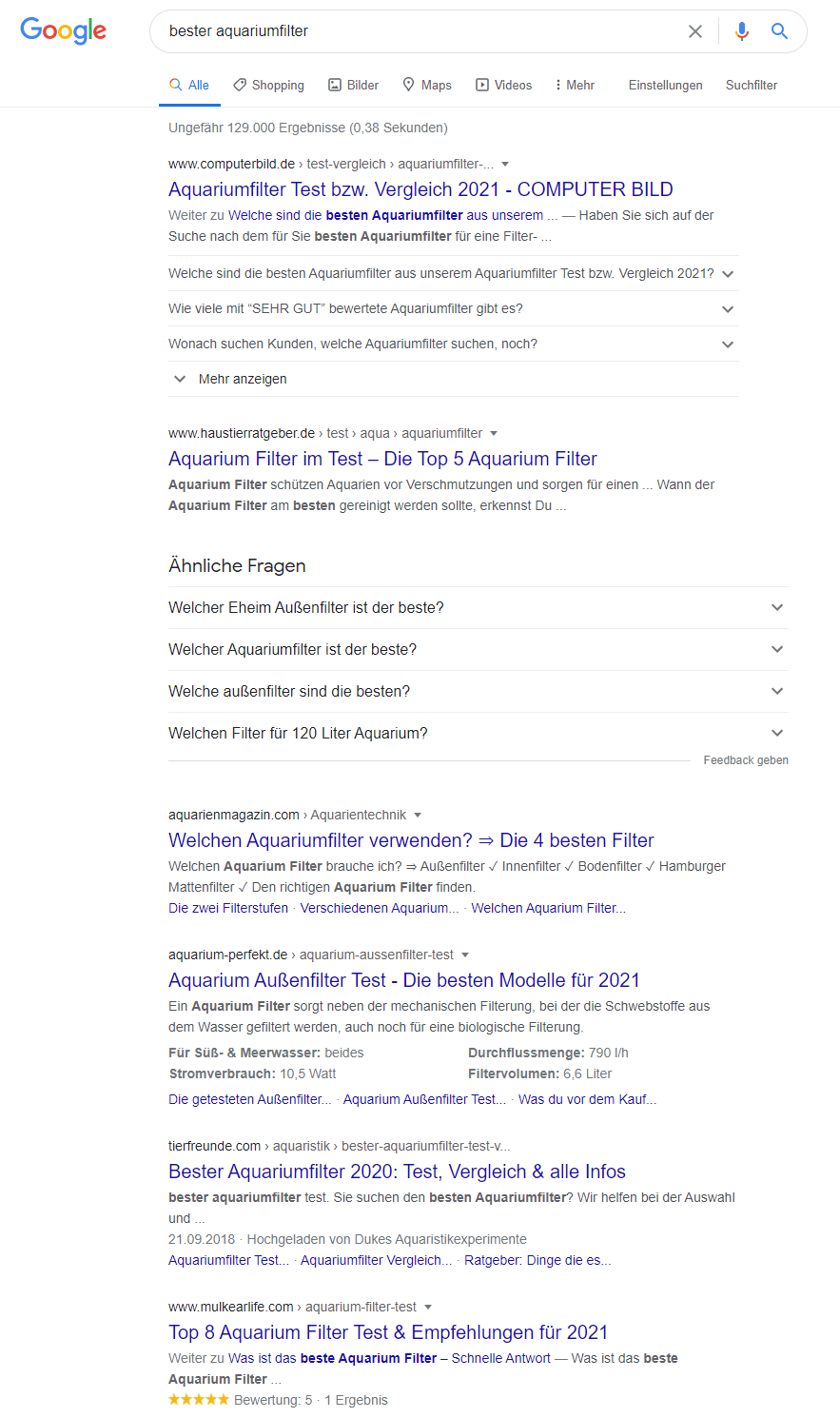 Keyword Recherche Search Intent
