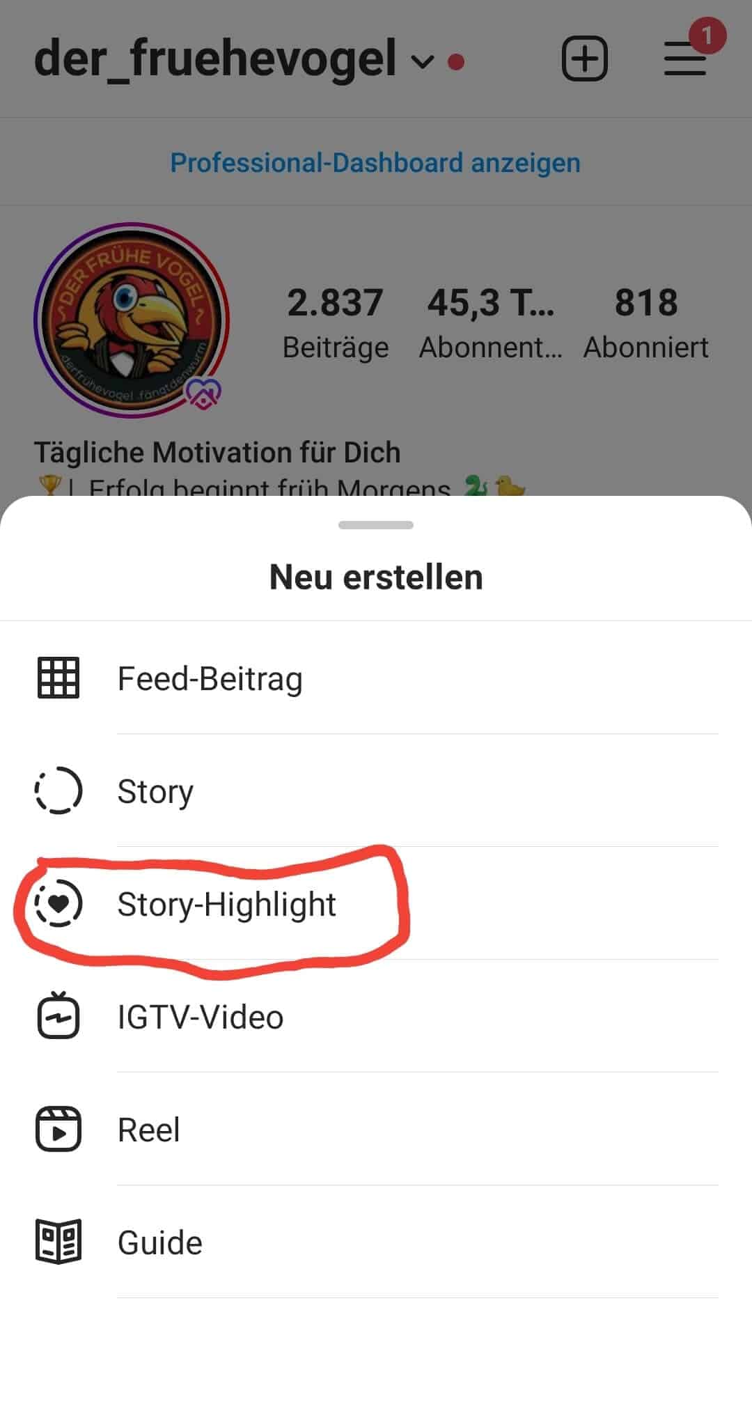 Instagram Highlights Cover erstellen