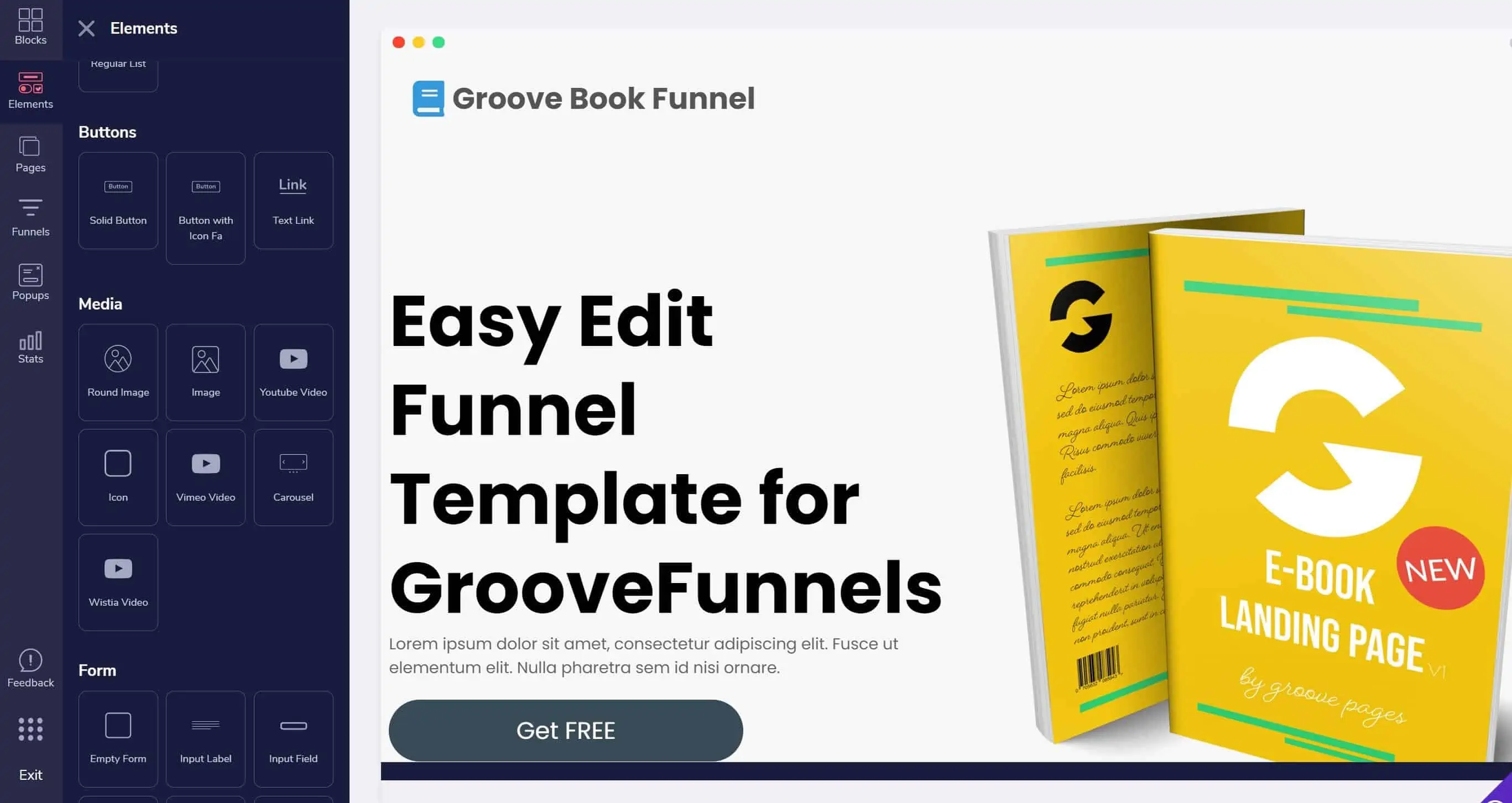 GrooveFunnels Editor