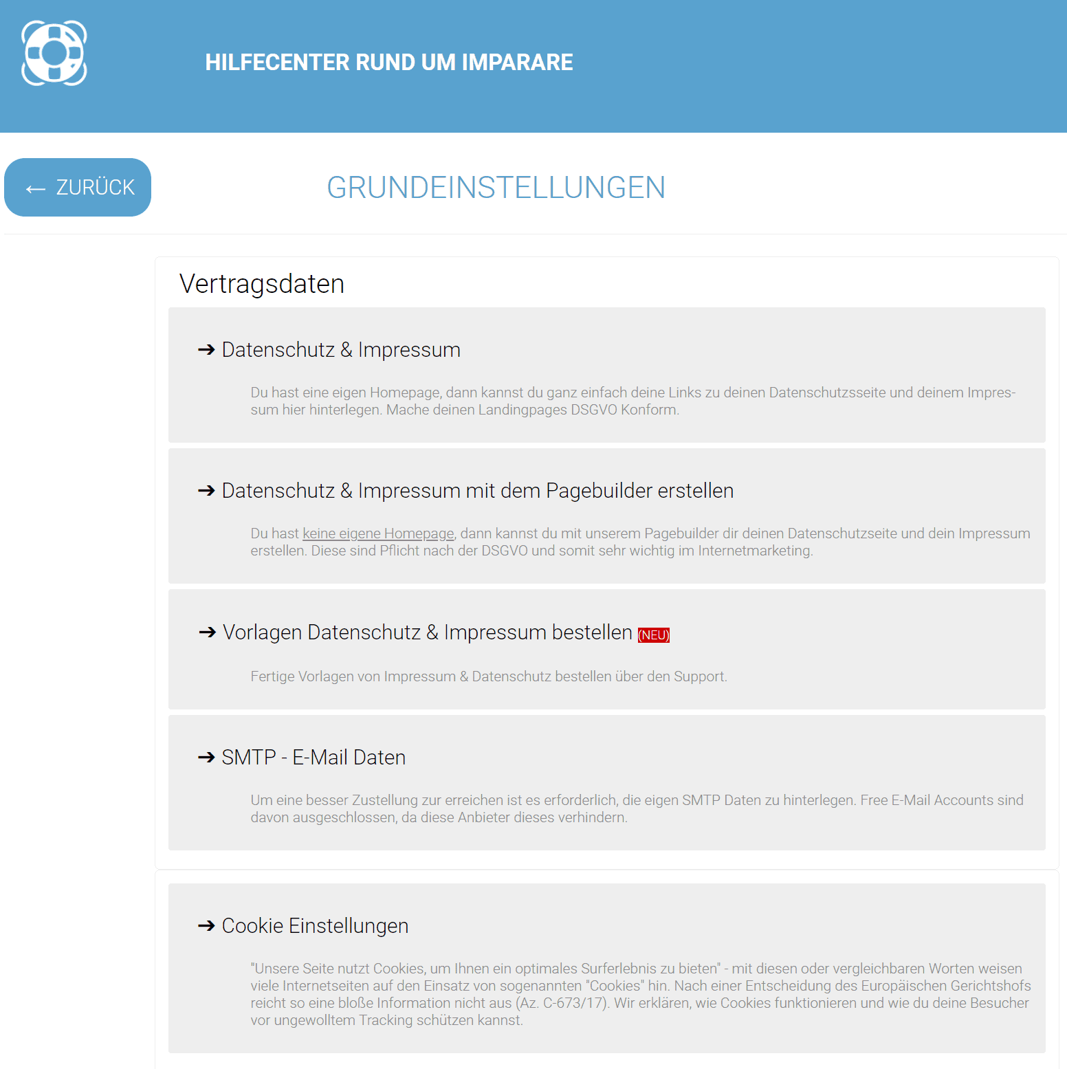 Imparare Hilfe Center