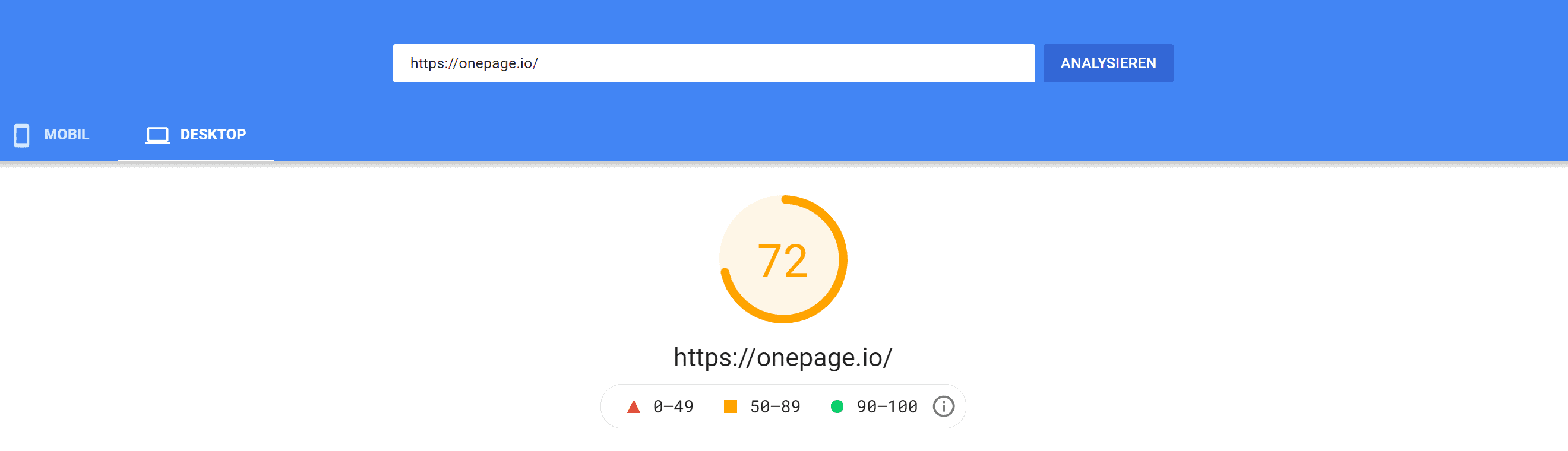 Onepage Pagespeed