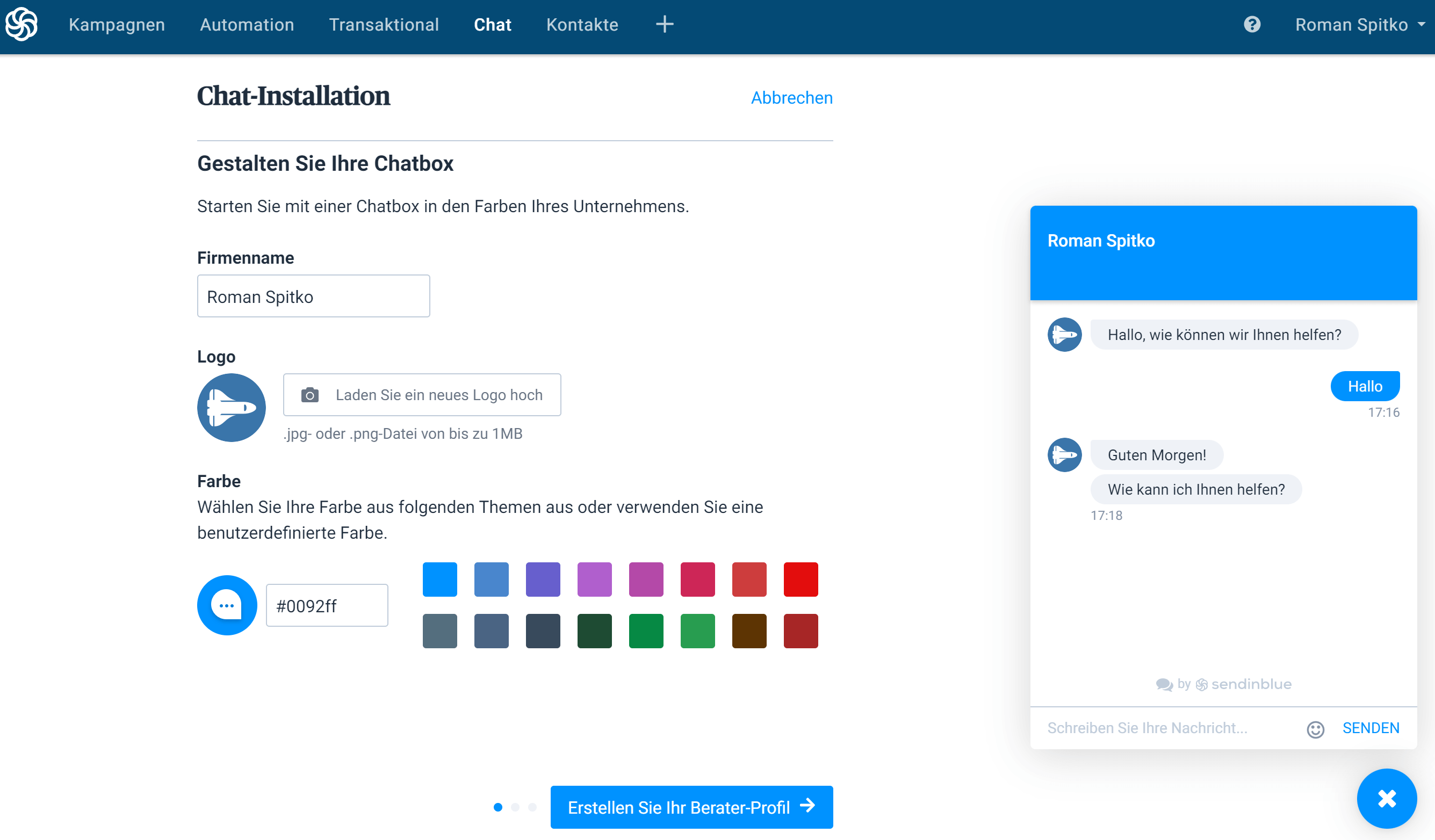 Sendinblue Live Chat Webchat