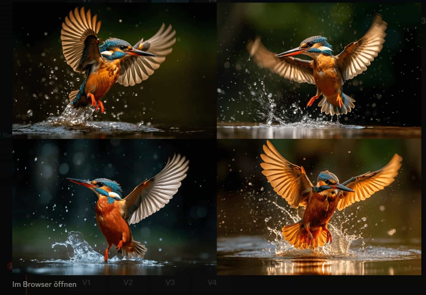 Midjourney Realistische KI Bilder erstellen Beispiel Vögel
